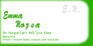 emma mozsa business card